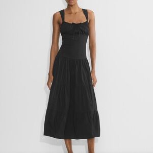 Aritzia STRUDEL POPLIN MAXI DRESS, Black Sundress